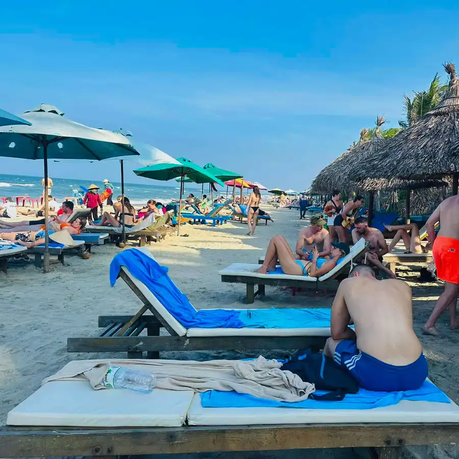 Crystal clear water and white sand at An Bang Beach Hoi An 2026